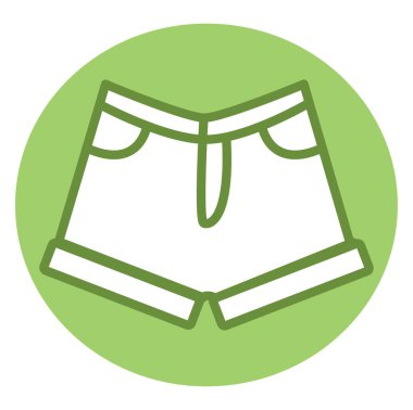 Beyaz şortlar, illüstrasyon, beyaz arkaplan üzerindeki vektör.