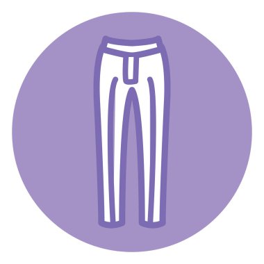 Beyaz pantolon, illüstrasyon, beyaz arka planda vektör.