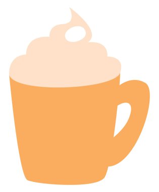 Açık kremalı koyu kahve, illüstrasyon, beyaz arka planda vektör..