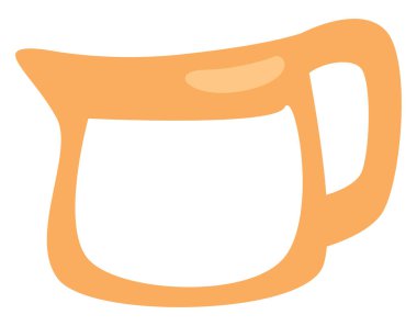 Cam sürahide süt, illüstrasyon, beyaz arkaplanda vektör.