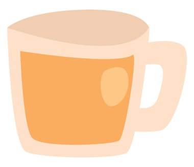 Beyaz arka planda portakal suyu, illüstrasyon, vektör..