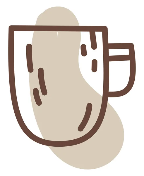 圆形棕色咖啡杯 白色背景上的矢量 — 图库矢量图片