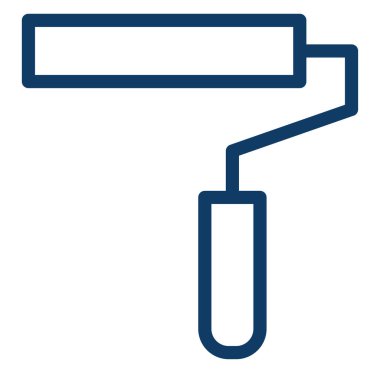 Yapı boya silindiri, illüstrasyon, beyaz arkaplan üzerindeki vektör.