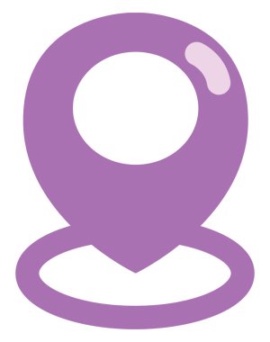 Kişi konumu, illüstrasyon, beyaz arkaplan üzerindeki vektör.