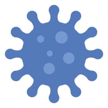 Mavi mikrop, illüstrasyon, beyaz arkaplanda vektör.