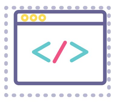 Wed geliştirme, illüstrasyon, beyaz arkaplan üzerindeki vektör.