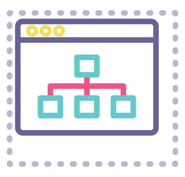 Tarayıcı geliştirme, illüstrasyon, beyaz arkaplan üzerindeki vektör.