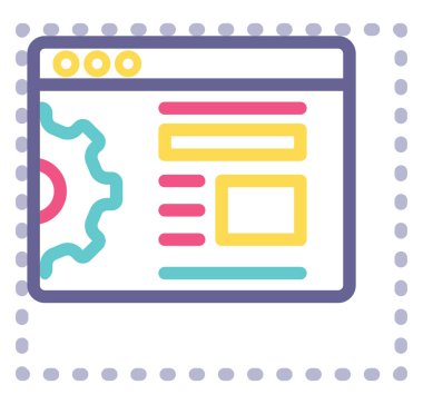 Teknoloji geliştirme, illüstrasyon, beyaz arkaplan üzerindeki vektör.