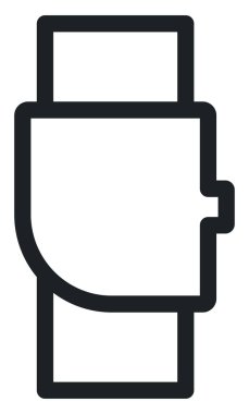 Akıllı saat, illüstrasyon, beyaz arkaplan üzerindeki vektör.