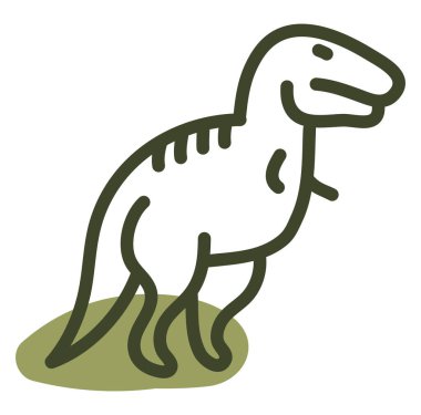 Carnotaurus dinozoru, illüstrasyon, beyaz arkaplan üzerindeki vektör.