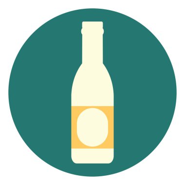 Bira şişesi, illüstrasyon, beyaz arka planda vektör..