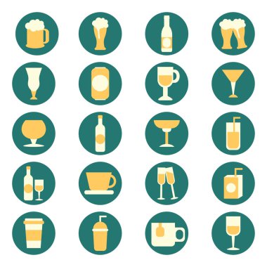 İçecekler, illüstrasyon, beyaz arkaplandaki vektör tazeleniyor.