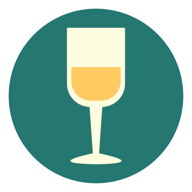 Bir kadeh şarap, illüstrasyon, beyaz arka planda vektör..