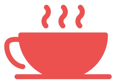 Sıcak koyu kahve, illüstrasyon, beyaz arka planda vektör..