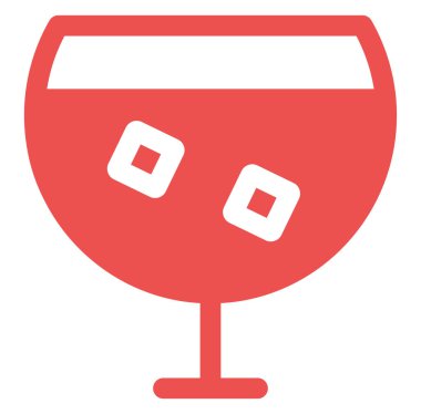 Büyük bir bardak konyak, illüstrasyon, beyaz arka planda vektör..