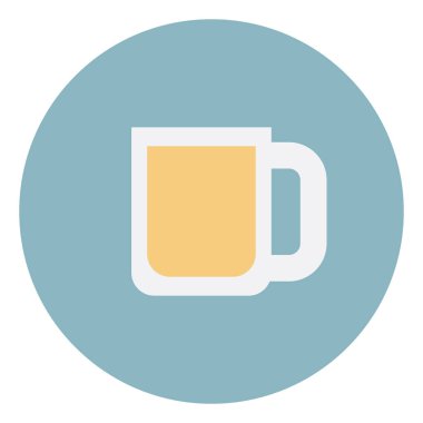 Bir bardak soğuk çay, illüstrasyon, beyaz arka planda vektör..