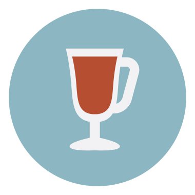 Bardakta şarap, illüstrasyon, beyaz arka planda vektör..