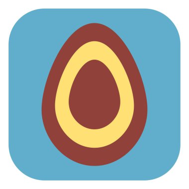 Sarı renkle süslenmiş kırmızı yumurta, illüstrasyon, beyaz arka planda vektör..