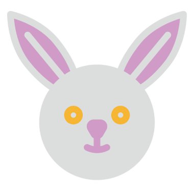 Beyaz Paskalya tavşanı, illüstrasyon, beyaz arkaplanda vektör.