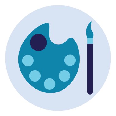 Mavi renk paleti, illüstrasyon, beyaz arkaplan üzerindeki vektör.