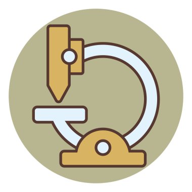 Okul mikroskobu, illüstrasyon, beyaz arkaplan üzerindeki vektör.