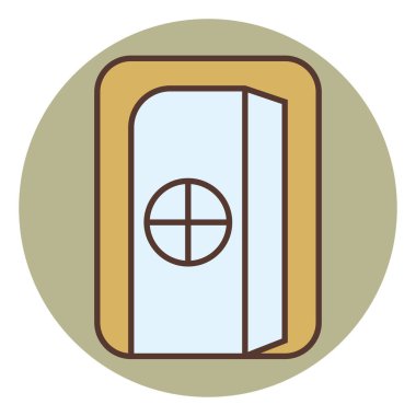 Beyaz arkaplanda kalem açacağı, illüstrasyon, vektör.