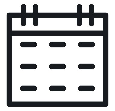 Basit okul takvimi, illüstrasyon, beyaz arkaplan üzerindeki vektör.