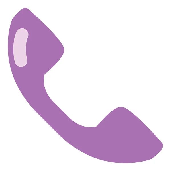 Teléfono Púrpura Ilustración Vector Sobre Fondo Blanco — Vector de stock