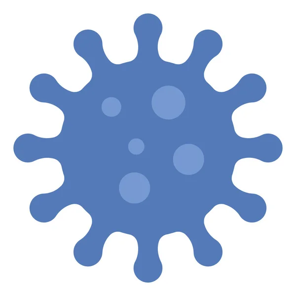 Microbio Azul Ilustración Vector Sobre Fondo Blanco — Vector de stock