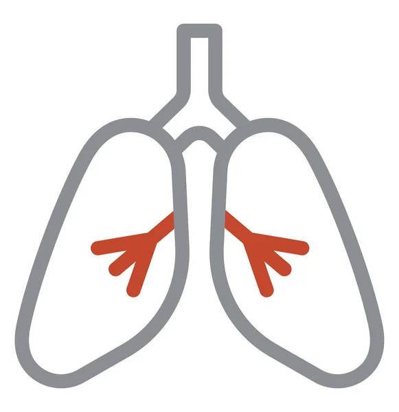 Pulmones Infectados Ilustración Vector Sobre Fondo Blanco — Archivo Imágenes Vectoriales