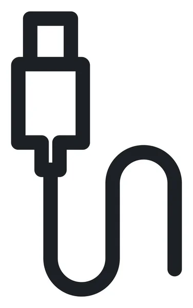 Telefone Usb Ilustração Vetor Fundo Branco — Vetor de Stock