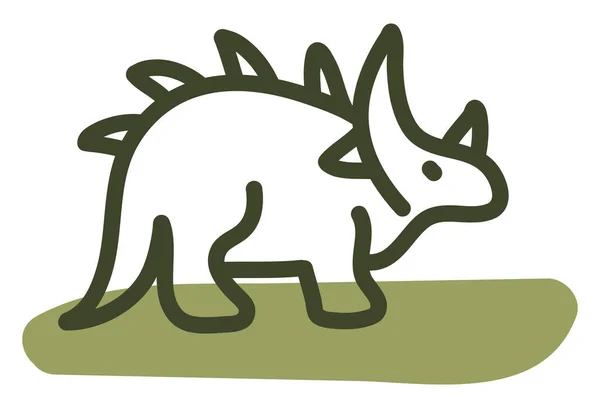 Giganotosauro Verde Illustrazione Vettore Sfondo Bianco — Vettoriale Stock