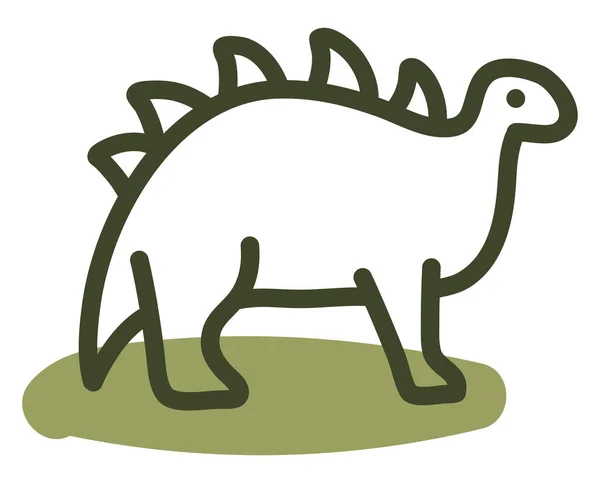 Yeşil Parasaurolophus Illüstrasyon Beyaz Arkaplan Üzerindeki Vektör — Stok Vektör