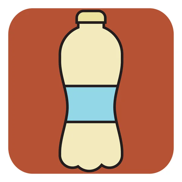 Jugo Botella Plástico Ilustración Vector Sobre Fondo Blanco — Archivo Imágenes Vectoriales