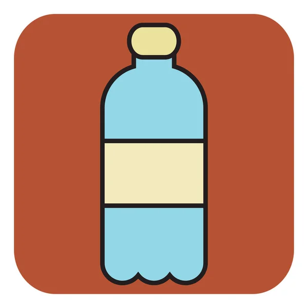 Botella Agua Ilustración Vector Sobre Fondo Blanco — Archivo Imágenes Vectoriales