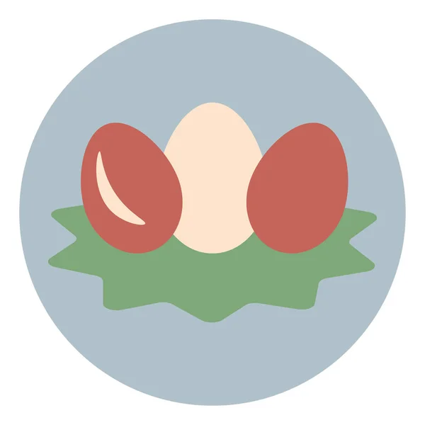 Tres Huevos Pascua Ilustración Vector Sobre Fondo Blanco — Vector de stock