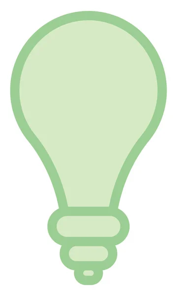 Ampoule Écologique Verte Illustration Vecteur Sur Fond Blanc — Image vectorielle