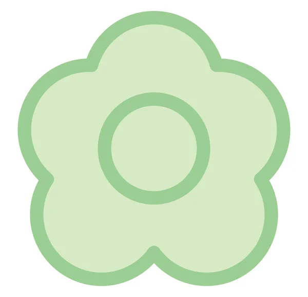 Öko Zöld Virág Illusztráció Vektor Fehér Alapon — Stock Vector