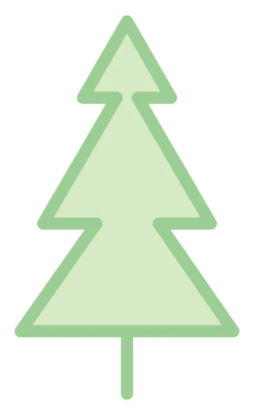 Grüner Baum Illustration Vektor Auf Weißem Hintergrund — Stockvektor
