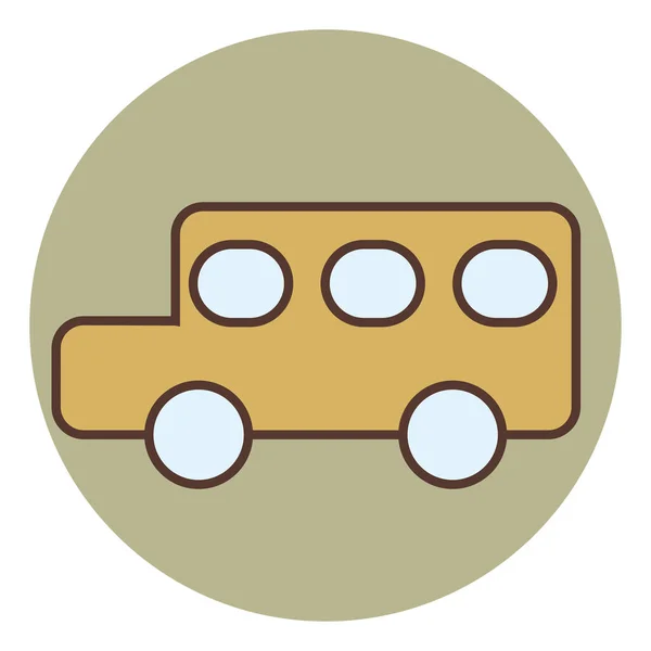 School Bus Illustratie Vector Een Witte Achtergrond — Stockvector