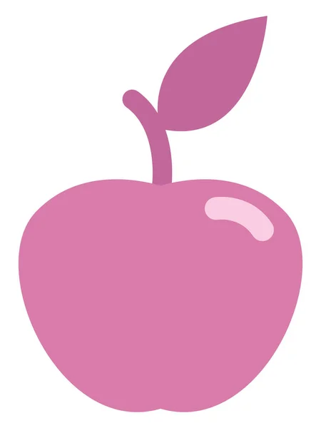 Rosafarbener Apfel Illustration Vektor Auf Weißem Hintergrund — Stockvektor