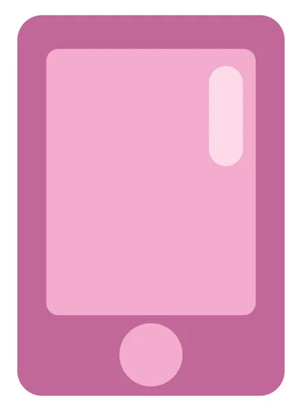 Cellulare Rosa Illustrazione Vettore Sfondo Bianco — Vettoriale Stock
