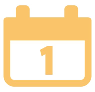 Sarı takvim, illüstrasyon, beyaz arkaplan üzerindeki vektör.