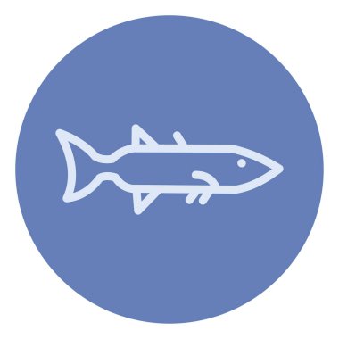 Mavi mahi mahi balığı, illüstrasyon, beyaz arkaplanda vektör.