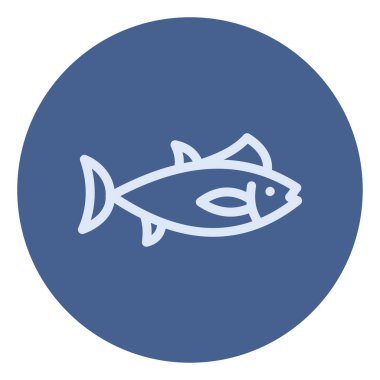 Atlantik uskumru balığı, illüstrasyon, beyaz arkaplanda vektör.