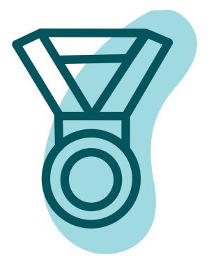 Spor madalyası, illüstrasyon, beyaz arkaplanda vektör.