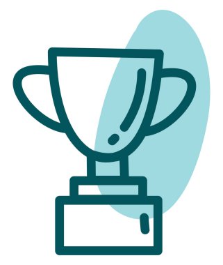 Altın kupa, illüstrasyon, beyaz arkaplanda vektör.