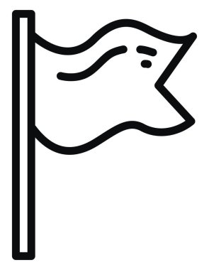 Penon bayrağı, illüstrasyon, beyaz arkaplan üzerindeki vektör.