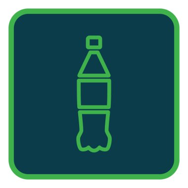 Bir şişe karbonatlı içecek, illüstrasyon, beyaz arka planda vektör..