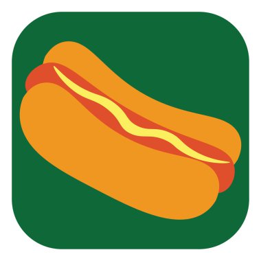 Taze sosisli sandviç, illüstrasyon, beyaz arka planda vektör..